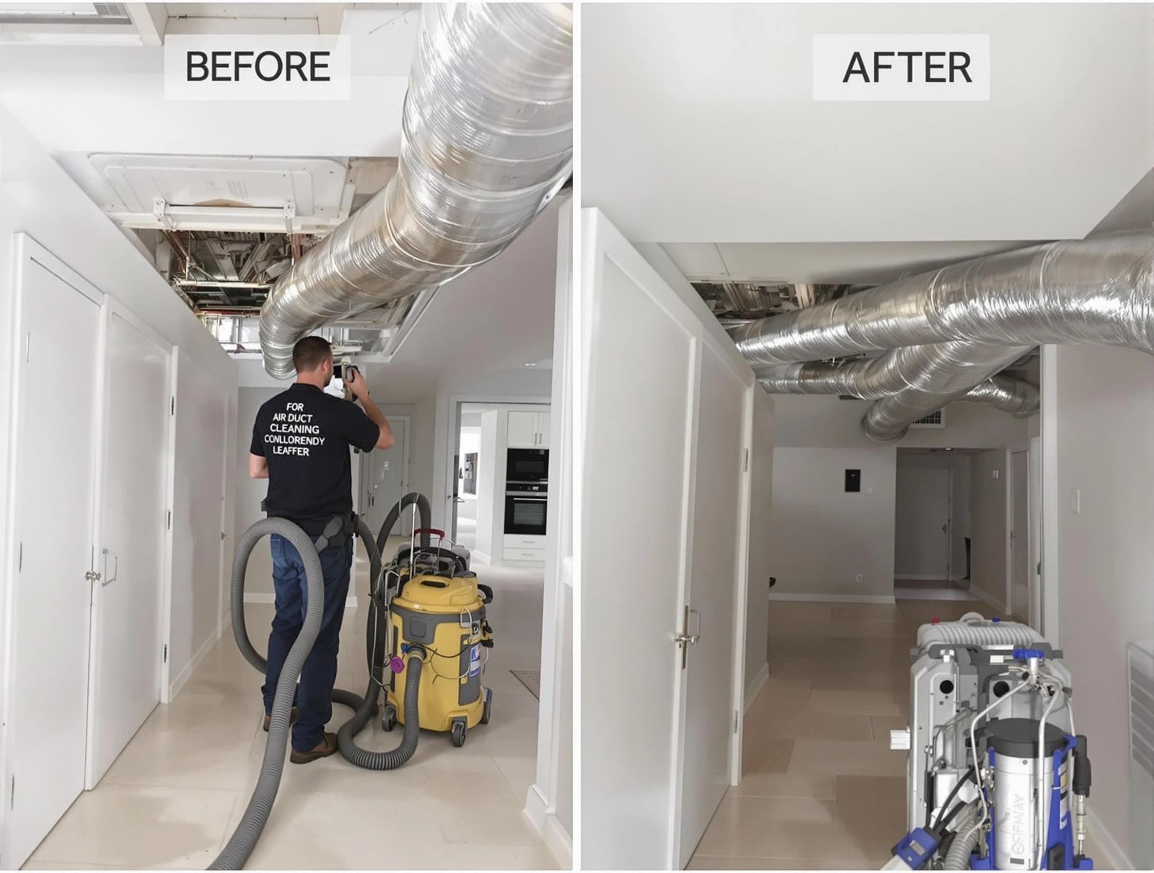 Pomona Air Duct Cleaning professional performing thorough air duct cleaning in Pomona